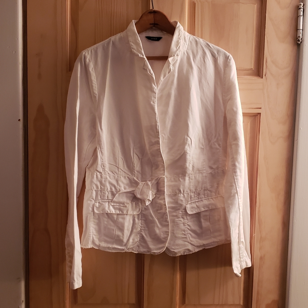 J.Crew Cotton Jacket Coat Blazer White Medium
